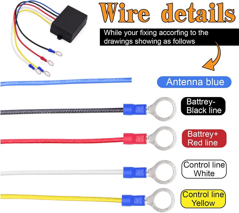 Torkettle 2PCS 12V Wireless Winch Remote Control Kit Winch Controller Switch for Winches - Image 2